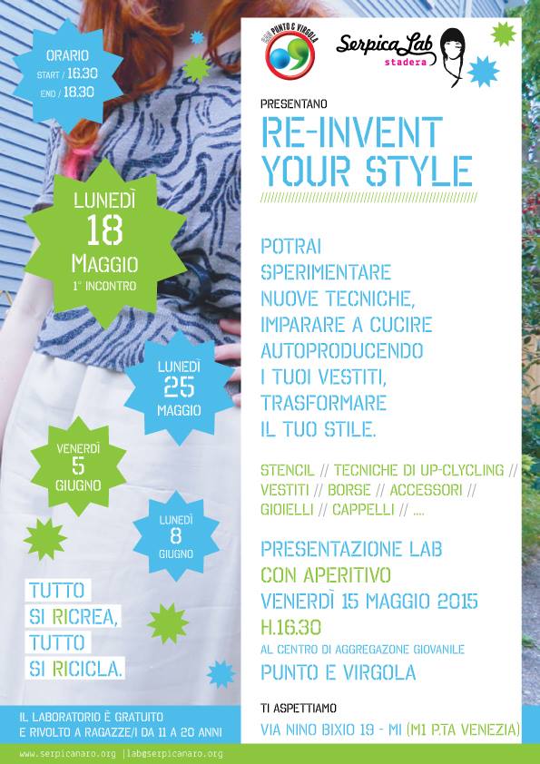 Re-invent your style · con Punto e virgola